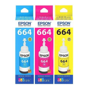 Combo Tinta Epson Colores Original 664 L210 L220 L355 L365