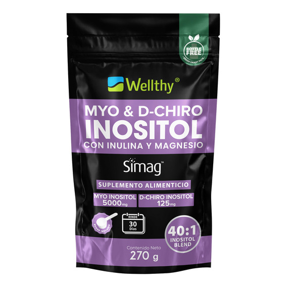 Myo Y Chiro Inositol Con Inulina Y Magnesio 270gr Wellthy Sabor Sin sabor