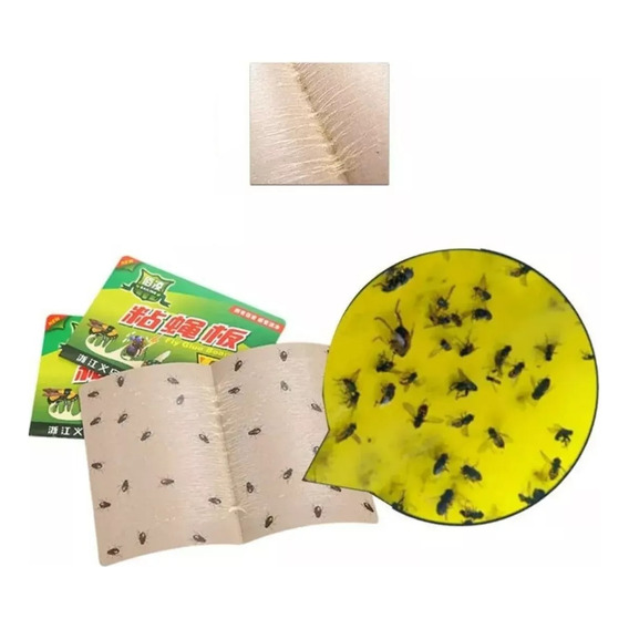 Trampa Atrapa Mata Insecto Mosca Cucaracha Adhesiva Pack X12