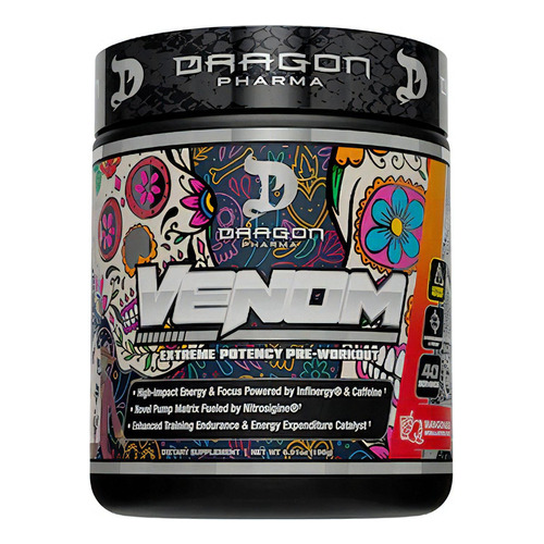 Suplemento en polvo Dragon Pharma  Venom aminoácidos/termogênico sabor tamarindo en pote de 164g 40 un