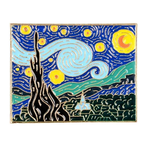 Pin Broche Metálico Van Gogh Noche Estrellada