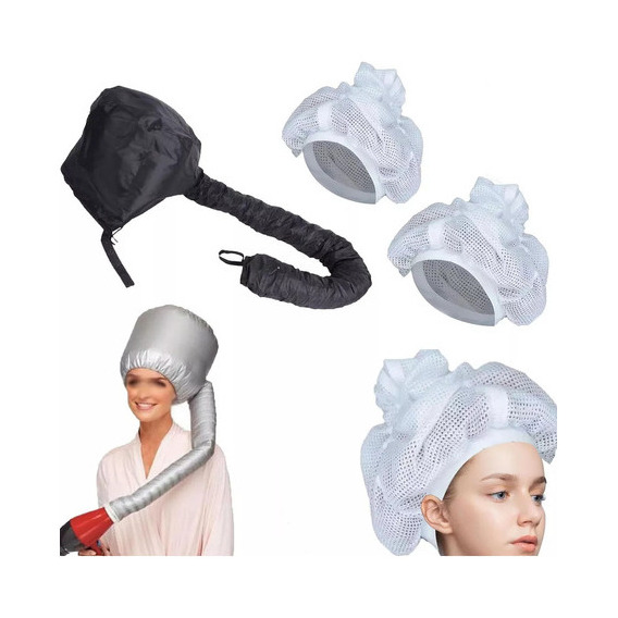 Gorro Con Malla Para Secar El Cabello Rizado