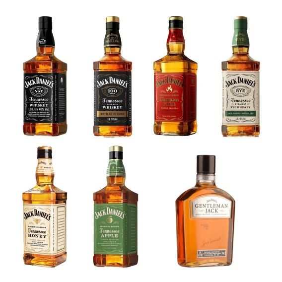 Whiskey Jack Daniels Combo 7 Botellas Coleccion.-