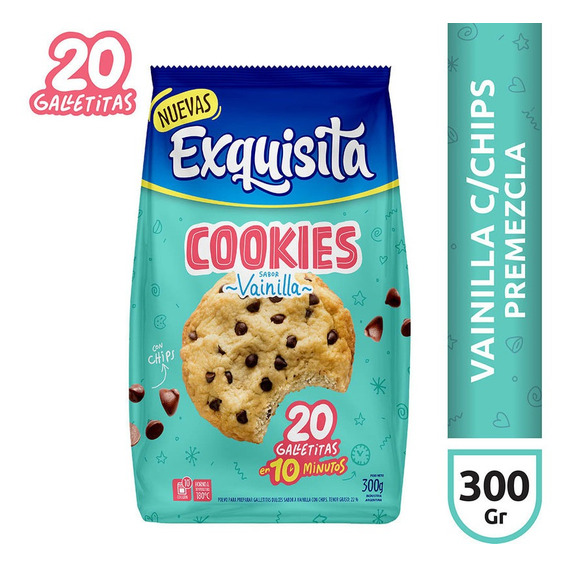 Exquisita Cookies Vainilla Con Chips X 300g