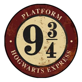 Cartel Chapa Plataforma 9 3/4 Platform Harry Potter 30 Diáme
