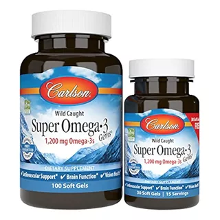 Carlson - Gemas Súper Omega-3, 1200 Mg De Ácidos Grasos Omeg