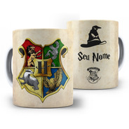 Caneca Harry Potter Casas De Hogwarts Com Nome Personalizado