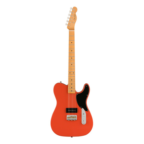 Guitarra eléctrica Fender Noventa Telecaster de aliso fiesta red barniz brillante con diapasón de arce
