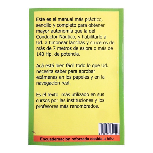 Timonel Motor Fácil: Para Lanchas De Alta Potencia Y Cruceros, De Hernán Luis Biasotti., Vol. 1. Editorial El Pulpo Negro, Tapa Blanda En Español, 2023