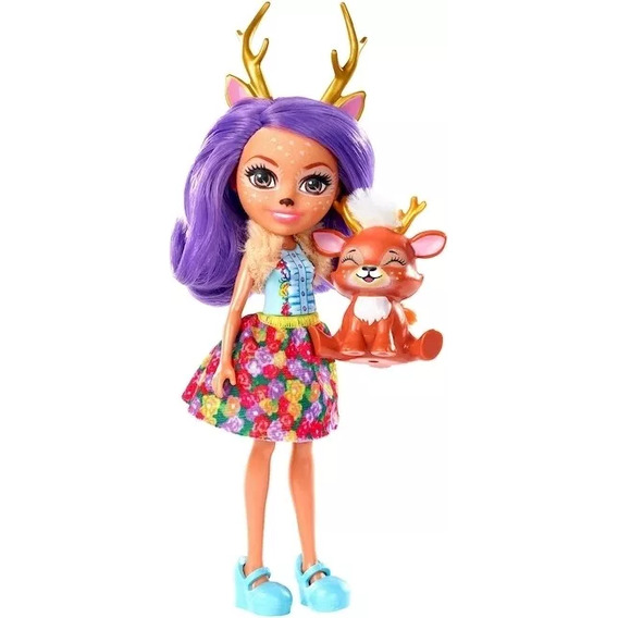 Muñeca Danessa Deer Con Mascota Enchantimals Mattel Dvh87