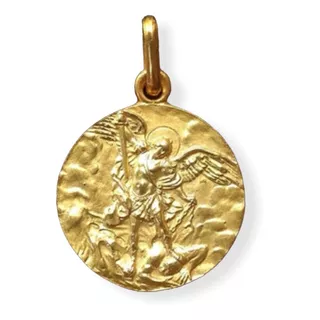 Medalla Oro 10k San Miguel Arcángel #328 Bautizo Comunión