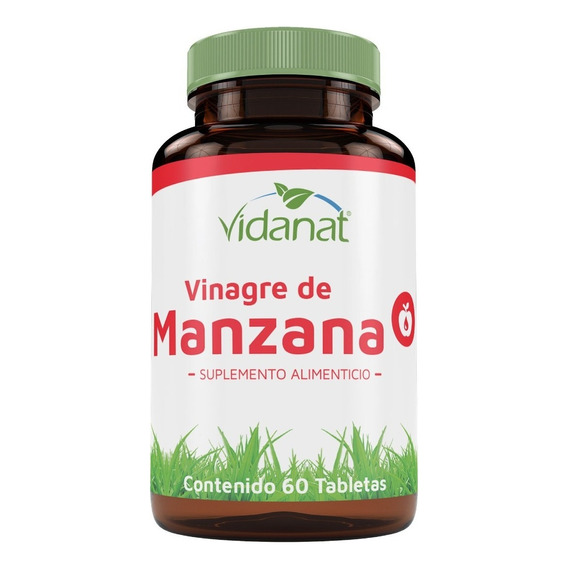 Vinagre De Manzana 60 Tabletas Vidanat / Original / Sabor Sin Sabor