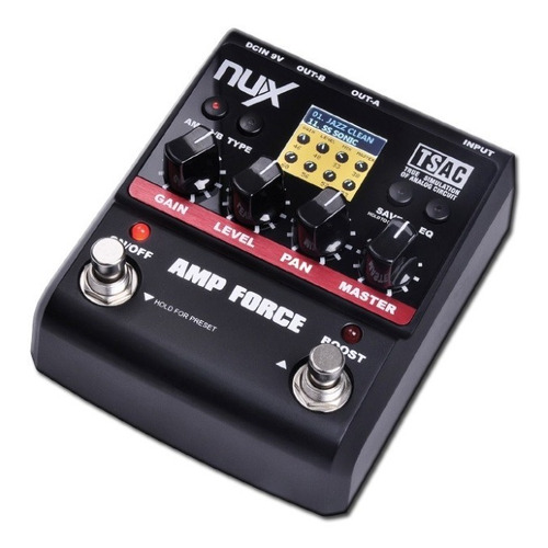 Nux Amp Force - Simulador De Amplificadores Color Negro