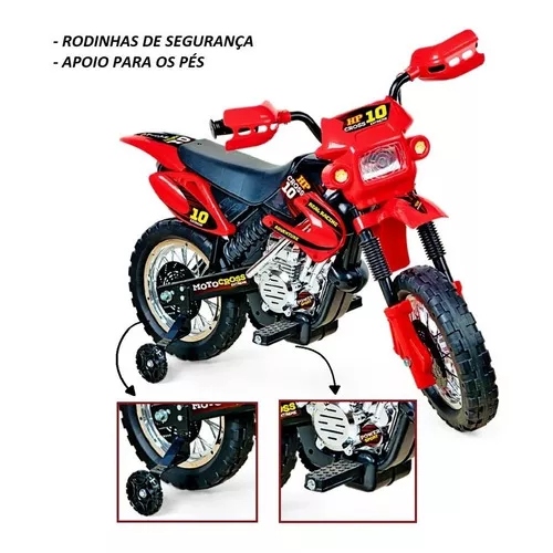 Mini Motinha Elétrica Infantil - Mini Moto Cross P/ Crianças Voltagem Do  Carregador 110v/220v Cor Vermelha