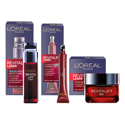 Kit L'oréal Paris Laser: Crema De Día,ojos,sérum Tipo de piel Normal