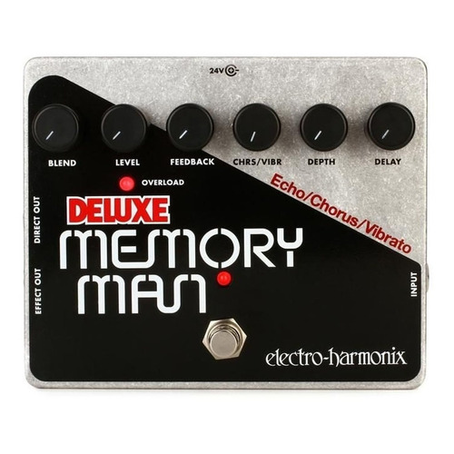 Pedal Electro Harmonix Deluxe Memory Man Delay Color Negro/Gris