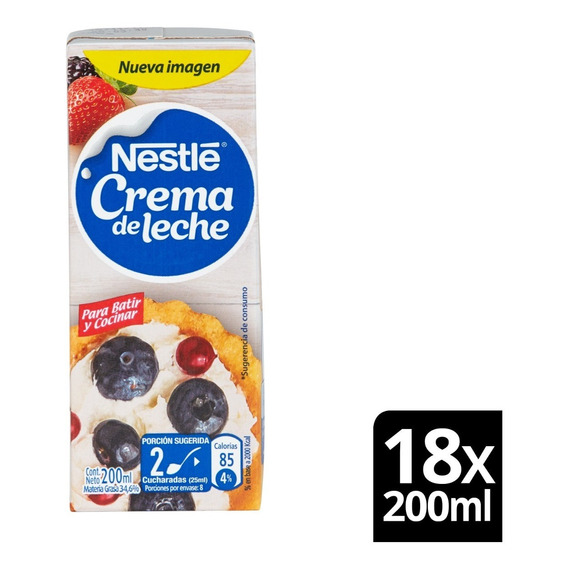 Crema De Leche Nestlé® Multipack 6x200ml X3 Multipack