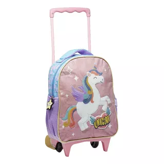 Mochila Carro Lsyd Unicornio 12'' Jardin Infantes Niño Kids