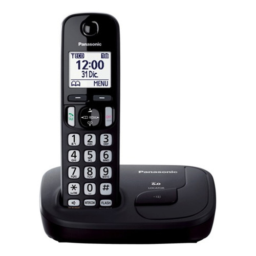 Teléfono Panasonic  KX-TGD210AG inalámbrico - color negro