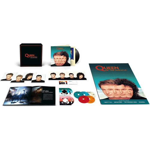 Queen The Miracle Box Lp Vinyl + 5 Cd + Blu-ray + Dvd + Book