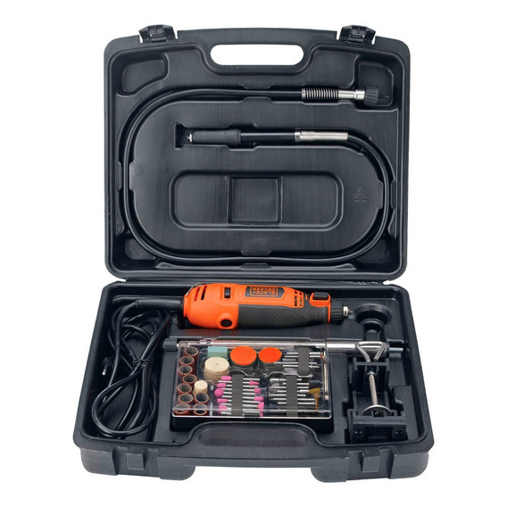 Minitorno Black Decker Rt18ka 120w mas 113 accesorios color naranja