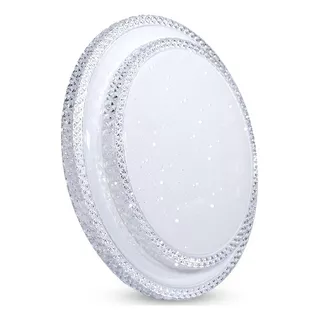 Plafon Cristal Led 24w Luminaria Sobrepor  Multicor Duplo