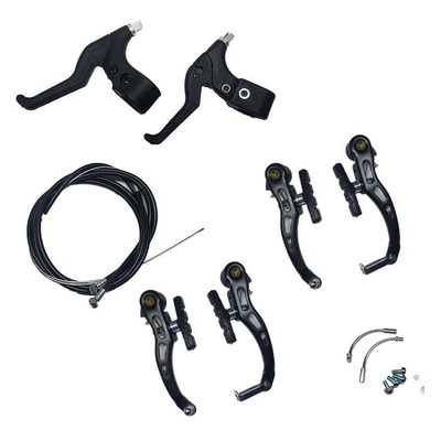 Juego Kit Freno V Brake Mtb Fierro Negro Con Palancas