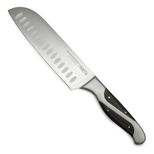 Cuchillo Santoku Black Edition Wayu Color Gris