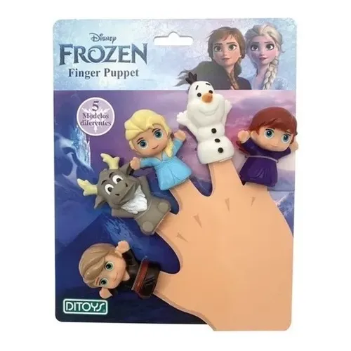Frozen Finger Puppet 5 Ditoys 2470 Puppets MercadoLivre
