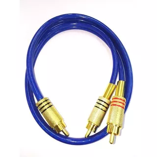 Cabo Audio Y 1 Rca Macho 2rca Macho 50 Cm Azul