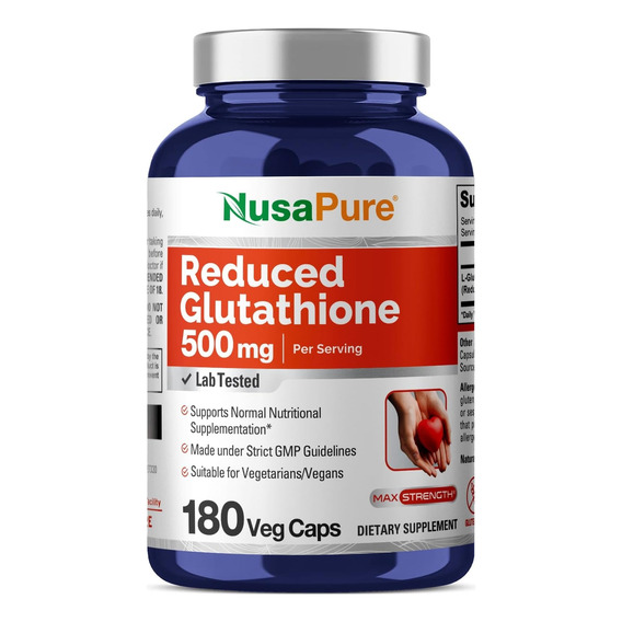 Glutation Glutathione 500 Mg | 180 Capsulas | L- Glutation