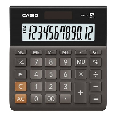 Casio Calculadora Mh-12-bk-w-dp Color Negro