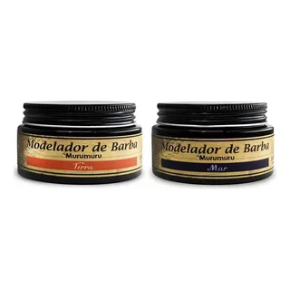 2x Pomada Modeladora De Barba Linha Terra E Mar 100g