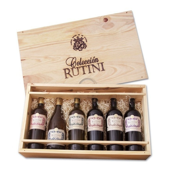 Rutini Colección Caja Madera 6 Botellas Estuche