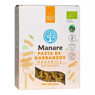 Pasta De Garbanzos 250gr 100% Organicos / Espirales / Manare