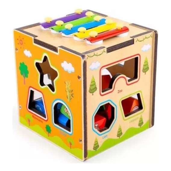 Cubo Didáctico Estimulación Temprana Montessori Metalofono