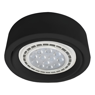 Plafon Spot Ar111 Negro Semiembutido Apto Led Luz Desing