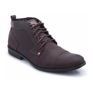 Bota Botina Country Masculino Coturno Urbano Couro Rustico