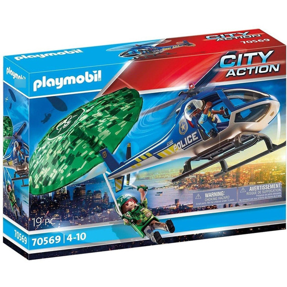 Helicóptero Policía Persecución Playmobil City Action Febo