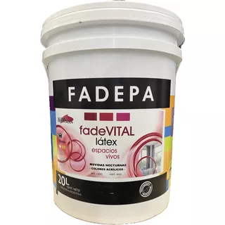 Látex Fadepa Acrílico Color Ext-int Lavable 20 Litros