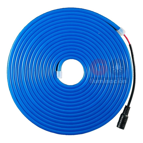 Neon Flex Rollo 5m 12v Ip68 Sumergible Azul Incluye Fuente