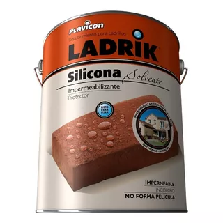 Ladrik Silicona Ladrillos Solvente Impermeable Premium 4 L