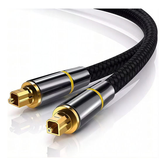 2 M/ 6.6 Ft Cable Óptico Toslink Audio Fibra Stereo Digital