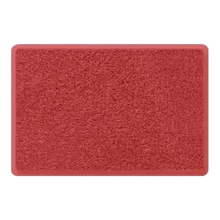 Felpudo Alfombra Pvc 40x60 Entrada Antideslizante Gris/rojo