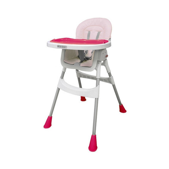 Silla De Comer Mega Baby Para Bebe New York Doble Bandeja Color Rosa