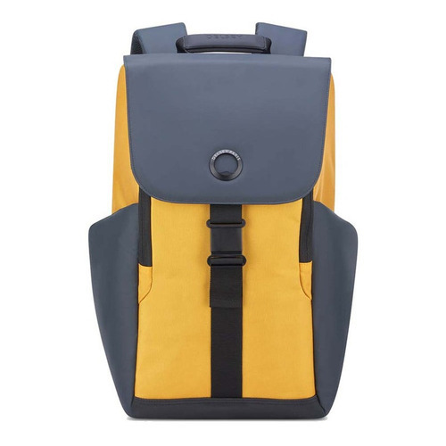 Mochila Portanotebook 15,6 Pulgadas Delsey Securflap Color Amarillo