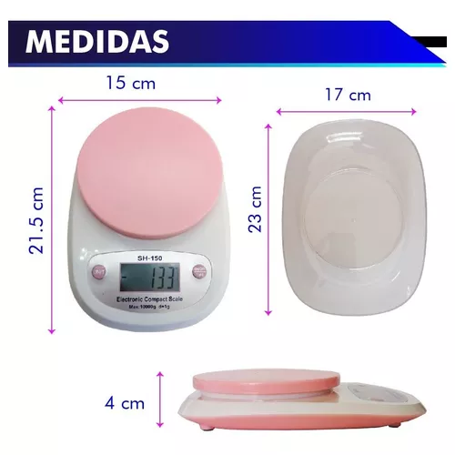 Bascula digital rosa 10 kg COT000475