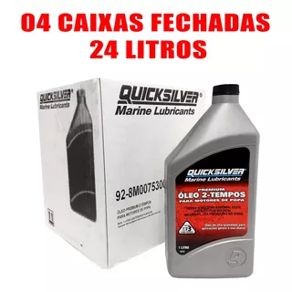 04 Caixas Fechadas Óleo Tcw3 Quicksilver 2t Motor Popa 24lts