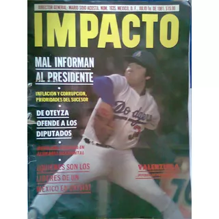 Revista Béisbol Fernando Valenzuela Impacto Num 1635 1981