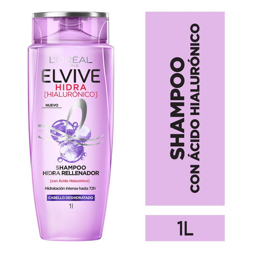  Shampoo Elvive Hidra Hialurónico 1lt
